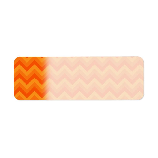 Étiquette Orange Zigzag Stripes. (Devant)