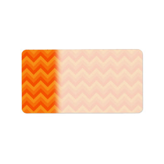 Étiquette Orange Zigzag Stripes.