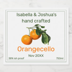 étiquette Orangecello   illustration vintage orang