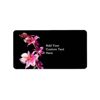 Étiquette Orchidée rose.