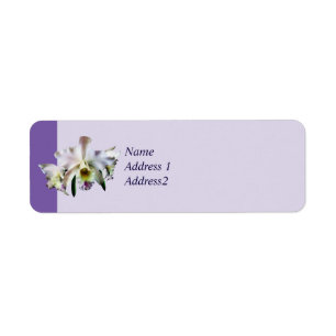 Étiquette Orchidées blanches de Cattleya