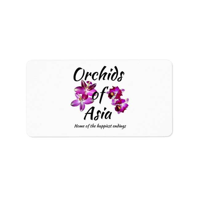 Étiquette Orchidées d'Asie (Devant)