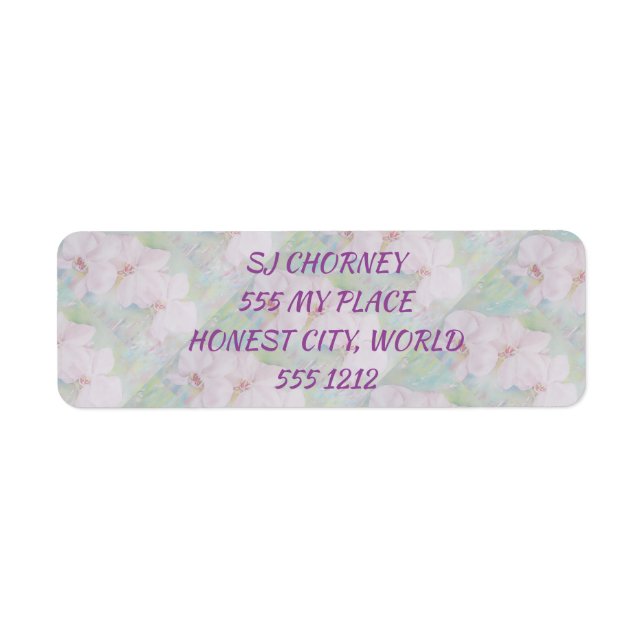 ÉTIQUETTE ORCHIDES BLANCS (Devant)