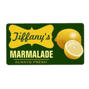 Étiquette Organique Naturel Confiture de citron Lemon Ma