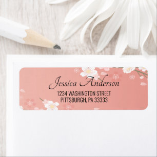 Étiquette Oriental Cherry Blossom Adresse postale
