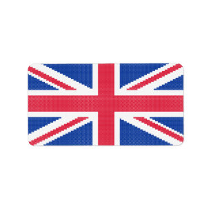 Étiquette Original cross-stitch design Union Jack