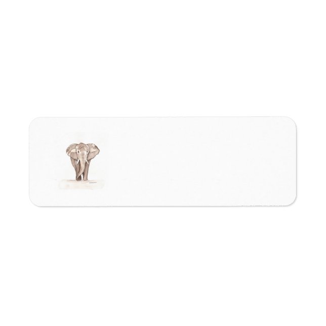 Étiquette ornement éléphant (Devant)