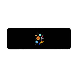 Étiquette Ornements de Noël de la planète Colorful Funny Noë