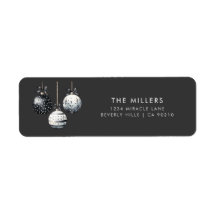 Ornements Noir Blanc Noël Minimaliste