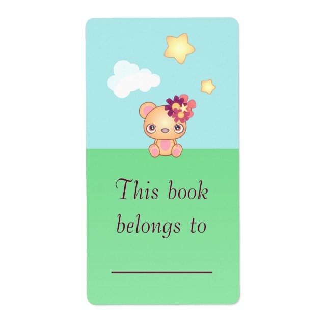 Étiquette Ours de Kawaii (Devant)