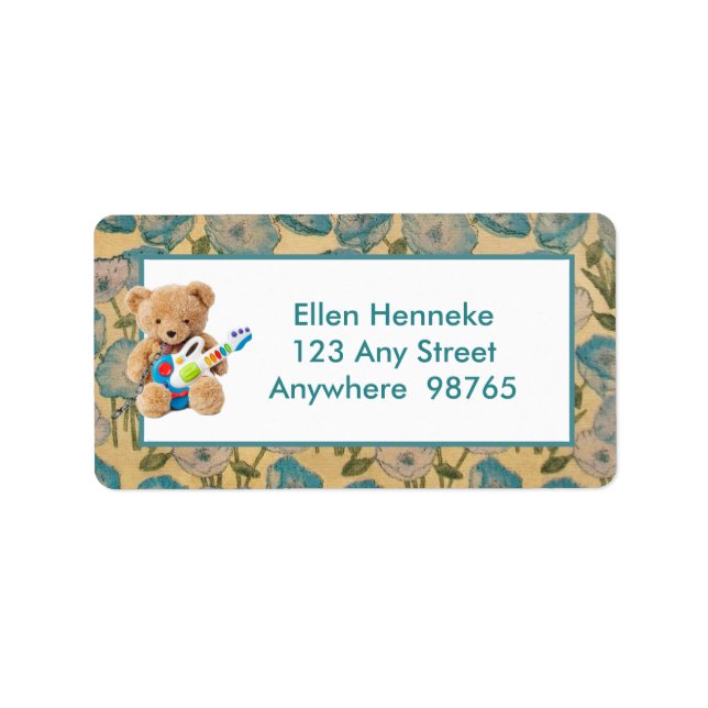 Étiquette Ours en peluche (Devant)