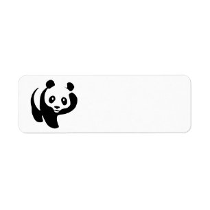 Étiquette Ours panda Animé