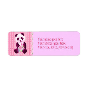 Étiquette Ours panda de cancer du sein