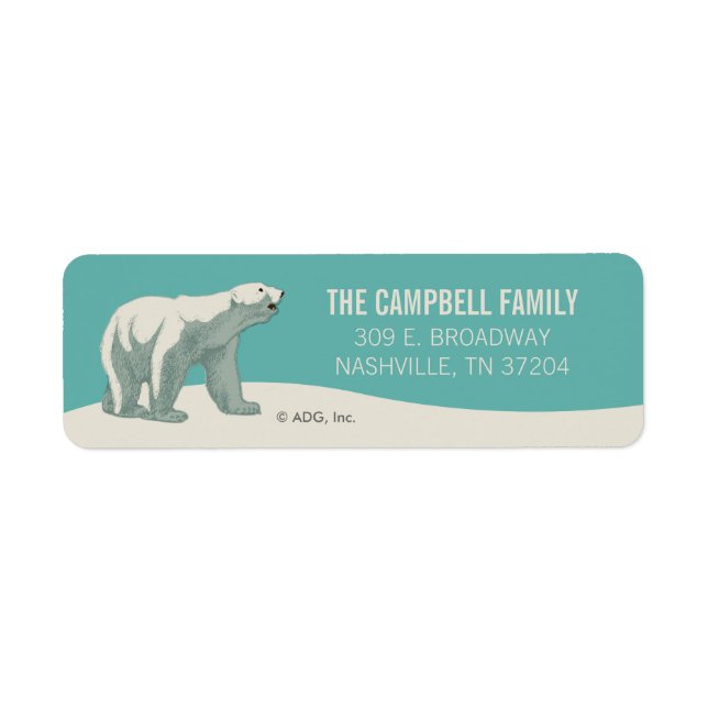 Étiquette Ours polaire du Pôle Nord (Devant)