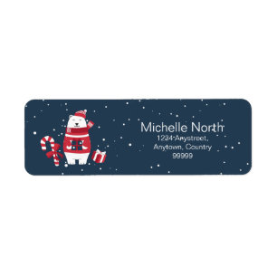 Étiquette Ours polaire ID de Noël851