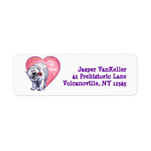 Étiquette Ours polaire Saint Valentin