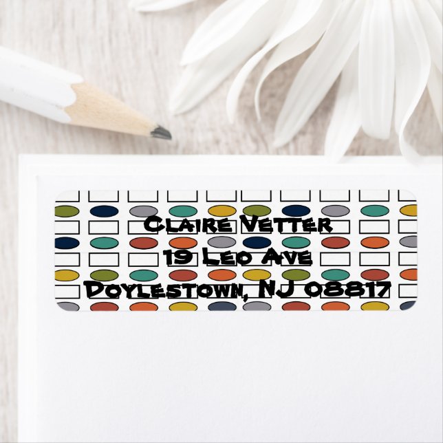 Étiquette Ovales et rectangles - Mélangés (En situation)