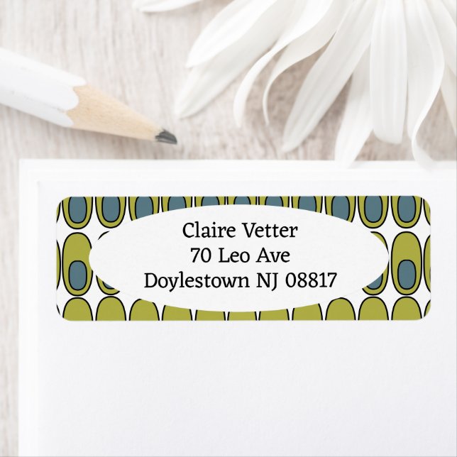 Étiquette Ovales verts et gris récurrents (En situation)