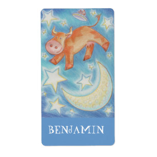 Étiquette Over the Moon 'Name' label