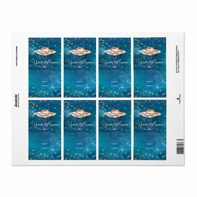 Étiquette OVNI dans la galaxie artistique (Feuille entière)