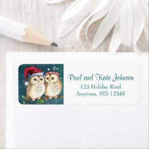 Étiquette Owl Always Love You mignon Noël Adresse de retour