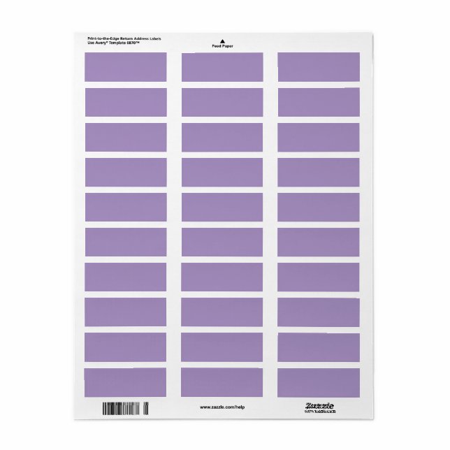 Étiquette P01 Couleur violet (Feuille entière)