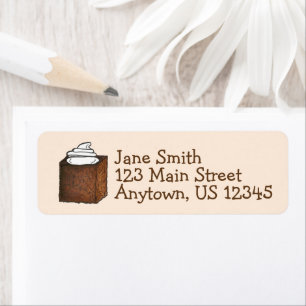 Étiquette Pain d'épice tranche de gâteau de Noël Pâtisserie 