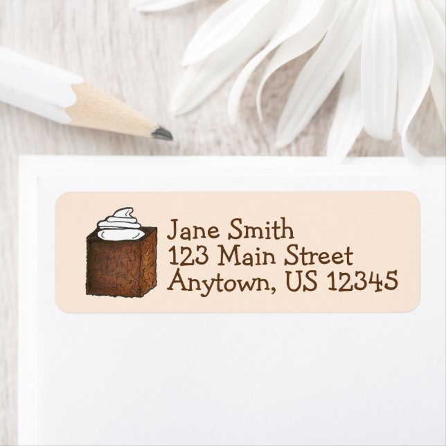 Étiquette Pain d'épice tranche de gâteau de Noël Pâtisserie  (En situation)