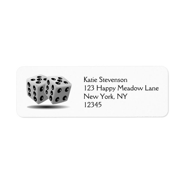 Étiquette Paire de dés (Devant)