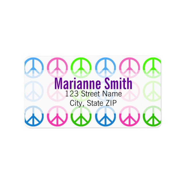 Étiquette Paix (Devant)