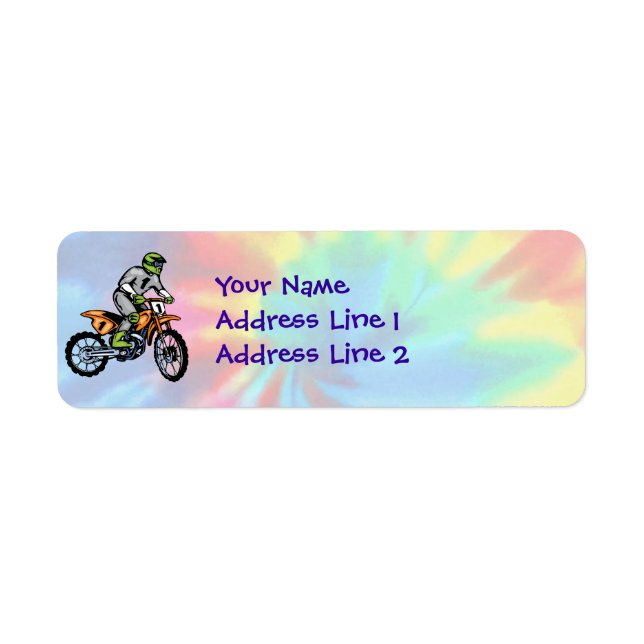 Étiquette Paix, Amour, Motocross (Devant)