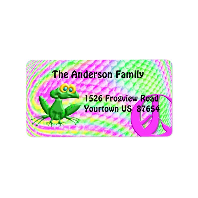 Étiquette Paix géniale Froggie (Devant)