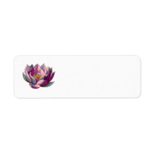 Étiquette Paix l beaux fleur de Lotus/nénuphar roses