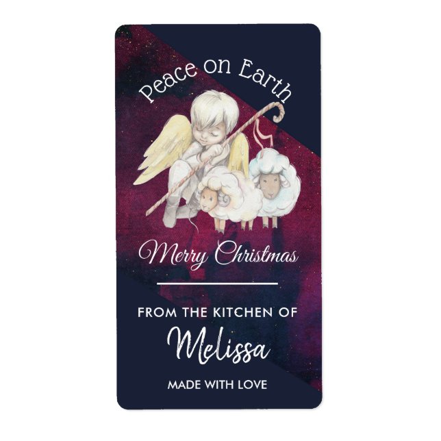 Étiquette Paix sur Terre Pastorale Pastorale Berger Noël Cui (Devant)