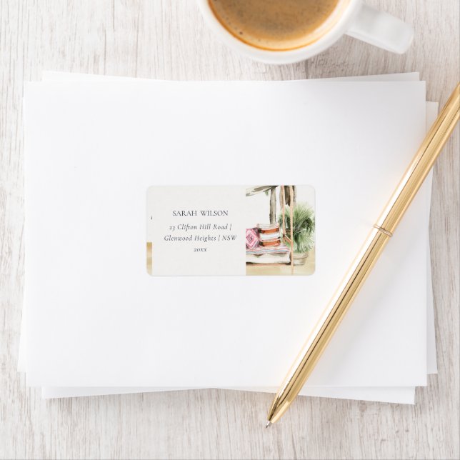 Étiquette Palm Beach Tropical Palm Beach Cabana Adresse (En situation)