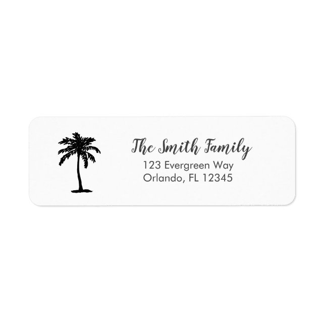 Étiquette Palm Tree Painting Art Address Label (Devant)