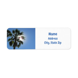 Étiquette Palm Tree Tropical Sunshine Island Paradise