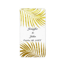 Palmier Foliage or Feuille Mariage blanc