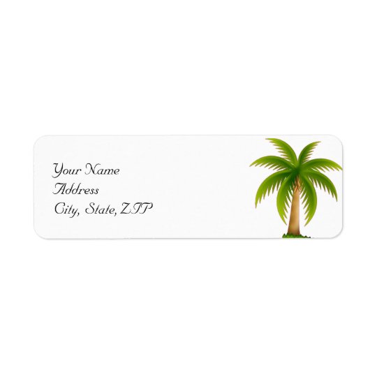Étiquette Palmier tropical