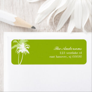 Étiquette Palmiers Plage tropicale Mariage