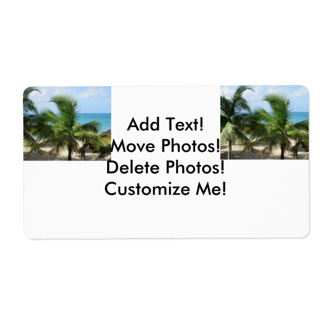 Étiquette Palmiers tropicaux (Devant)