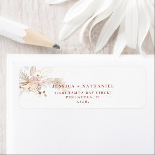 Étiquette Pampas Floral Boho Grass