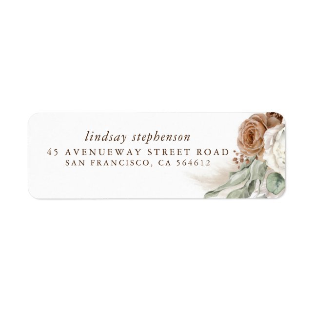 Étiquette Pampas Pampas Boho en herbe (Devant)