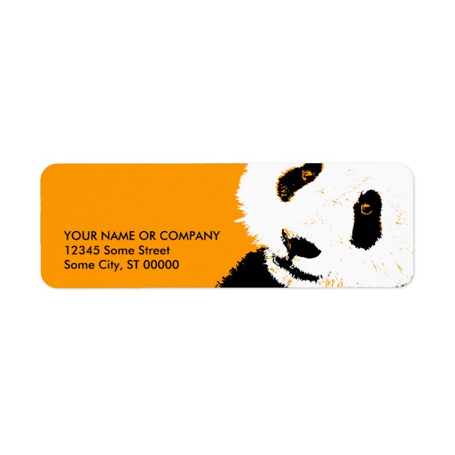 Étiquette panda. (Devant)
