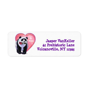 Étiquette Panda Bear Saint Valentin