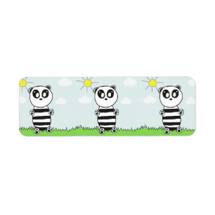 Étiquette Panda Kids