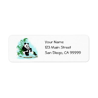 Étiquette Panda Momma et bébé