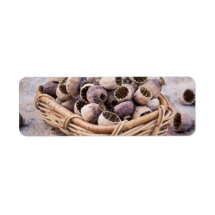 Étiquette Panier des clous de girofle secs de cosse
