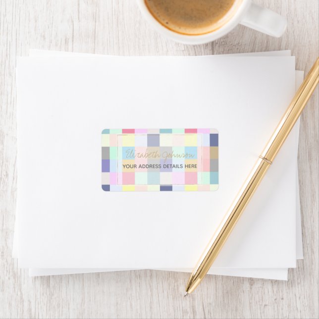 Étiquette Panneau de contrôle coloré moderne (En situation)