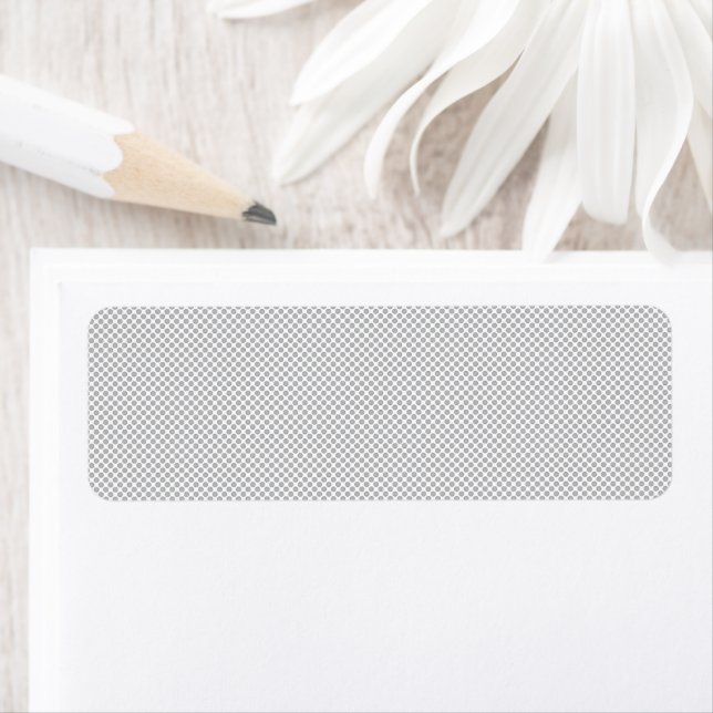 Étiquette Panneau de fond gris moderne à pois pour événement (En situation)